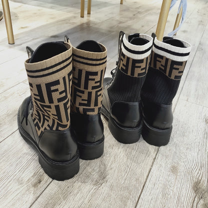 Fendi 2018 new FF woolen boots